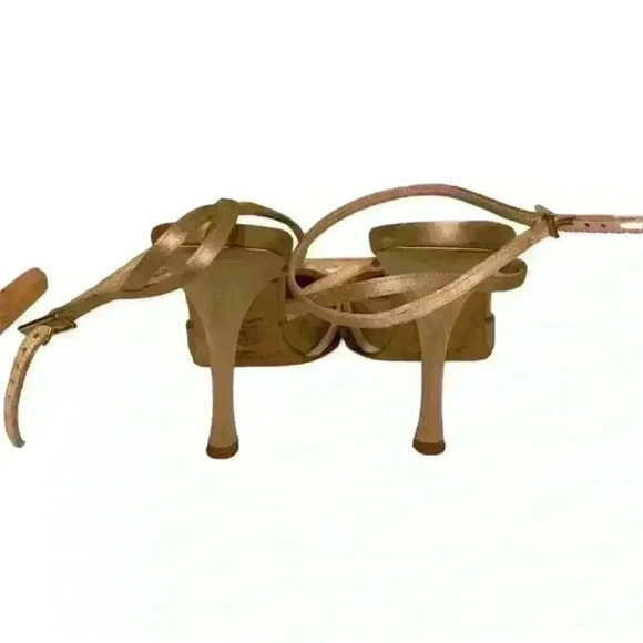 JIMMIE CHOO AUTHENTIC SATIN CHAMPAGNE PUMPS - Picture 2 of 6